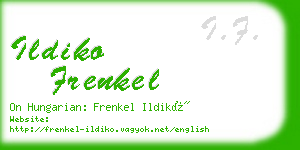 ildiko frenkel business card